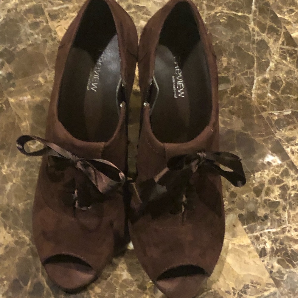 Preview International Brown Suede Heels